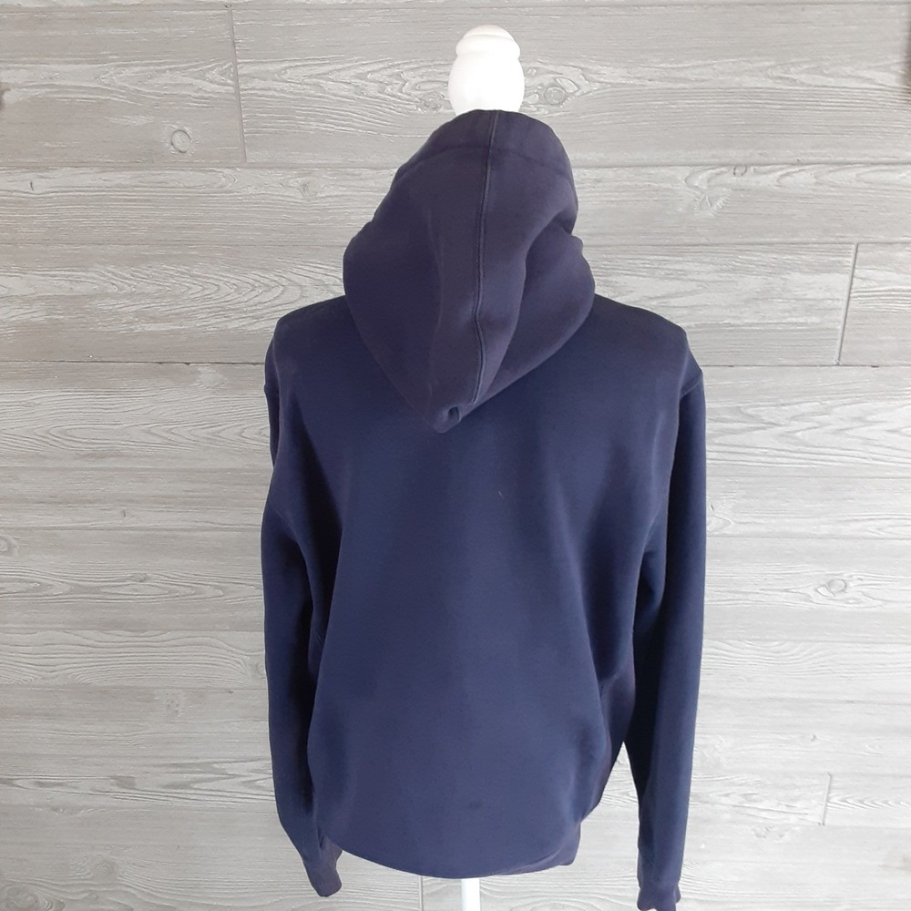 Polo Ralph Lauren Mens Navy Blue Full Zip Fleece Hoodie Red Pony Logo Size L - Picture 4 of 16